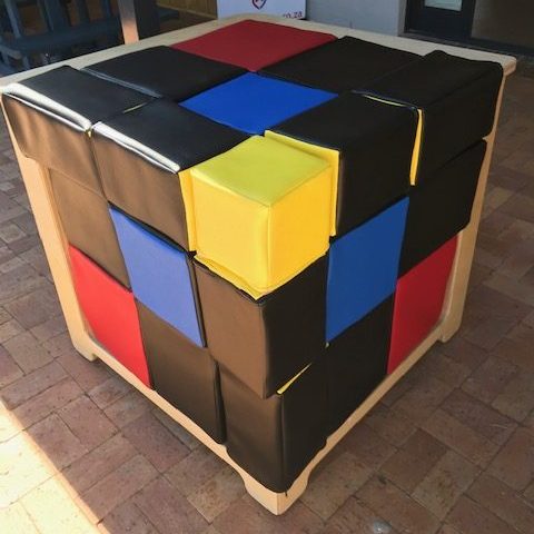 This image features the Giant Trinomial Cube, which children can make