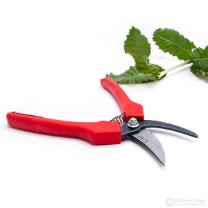 Maria Montessori advocated that children be taught to use "real" appliances and accessories. These red-handled, Curved Blade Secateurs are sharp, and teachers must supervise children at all times.