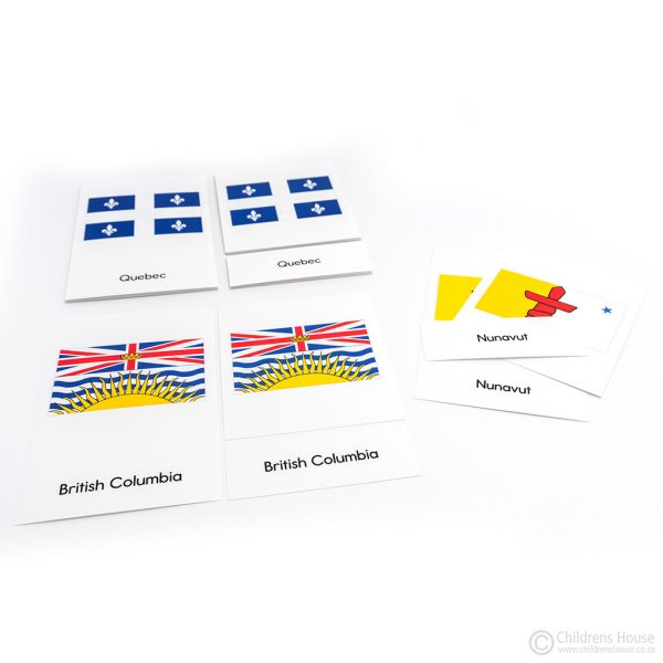 Canadian Flags - 3 Part Cards