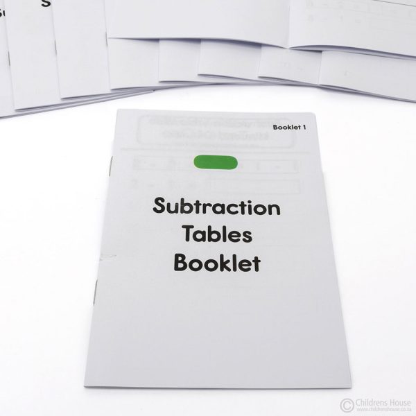 Subtraction Tables Booklet 1 - Set of 10