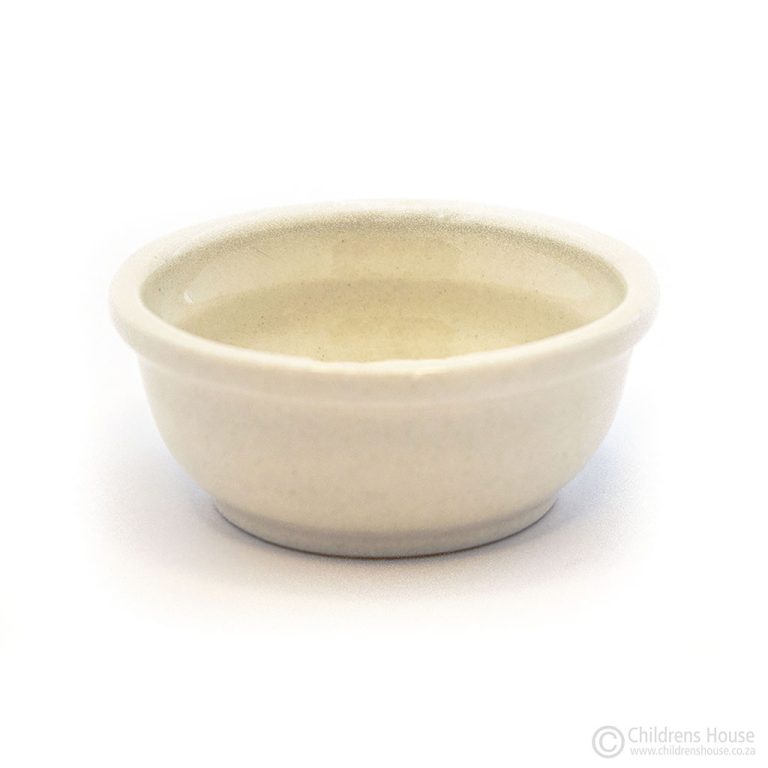 The Mini White Bowl measures 6.4cm x 2.2cm