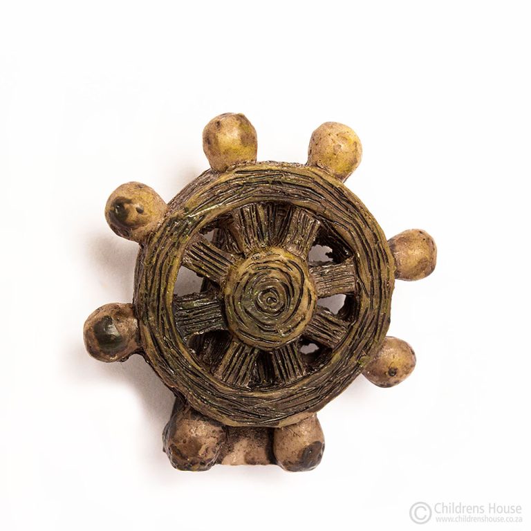 The Helm Object is a miniature object used in the Montessori Language Curriculum, with the Montessori Blue Reading Series to teach the Child how to read.
