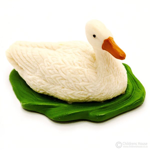 The featured image is of a female white duck, sitting on a lily leaf. The duck is part of the flock or family of duck. This language object, forms part of an activity known as The Farm in the Montessori Language Curriculum. It can be purchased individually, or as part of the complete Farm activity.