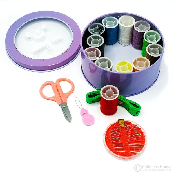 This image displays the contents of the Round Sewing Kit. Childrens House offers the full range of manipulative products for the Practical Life environment.