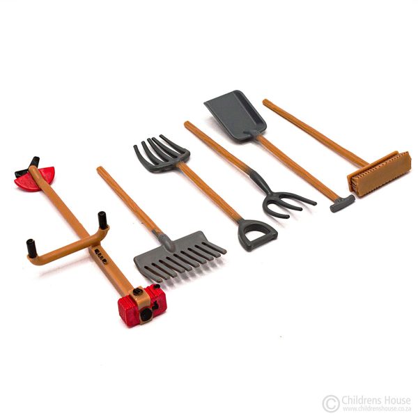 This featured image displays all 6 of the various farming tools which forms part of the Childrens House's - The Farm, an activity that uses language objects to help children learn to read and write.